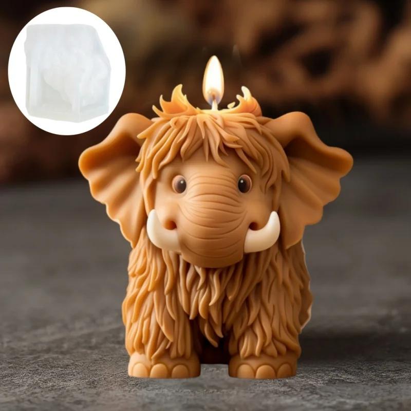 3D Niedliche Mammut Kerze Silikonform Elefantenform Harzform Niedlicher Elefant Gipsform Neujahr Weihnachtsgeschenk Bastelformen