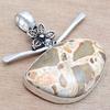 Pendant Bird Eye Jasper Gemstone Mother'Day Gift Silver Jewelry 1.75"