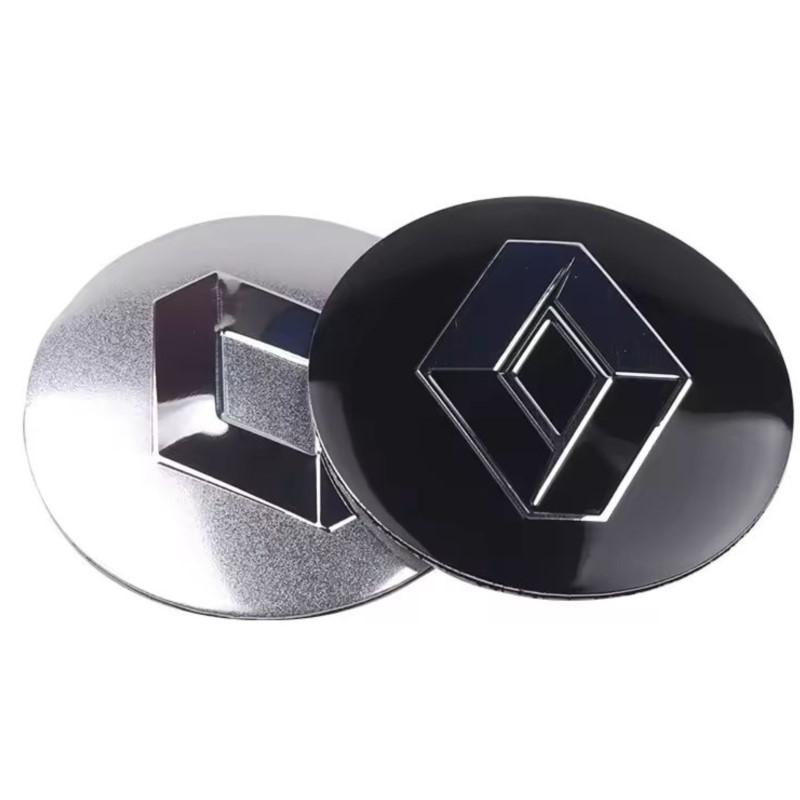 2026 Hot For Renault Interior Stickers 4Pcs 56mm Car Wheel Center Hub Cap Stickers Accessories For Renault Megane 2 3 4 Twingo C Y777