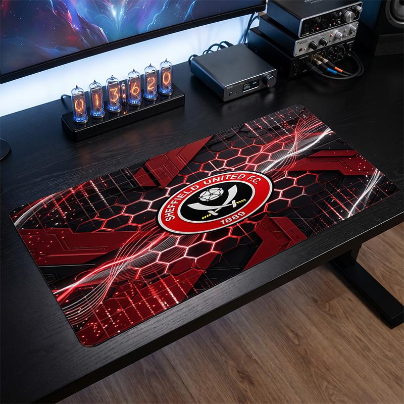 Sheffield United Football Print Large Mouse Pad, Anti-Slip Extended Gaming Desk Mat for Office Home