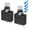 Joinfworld 2Pcs Thermal Circuit Breaker 20 Amp Manual Reset Push Button Overload Protector Switch with Waterproof Cover 125V/250V AC 12V/50V DC for