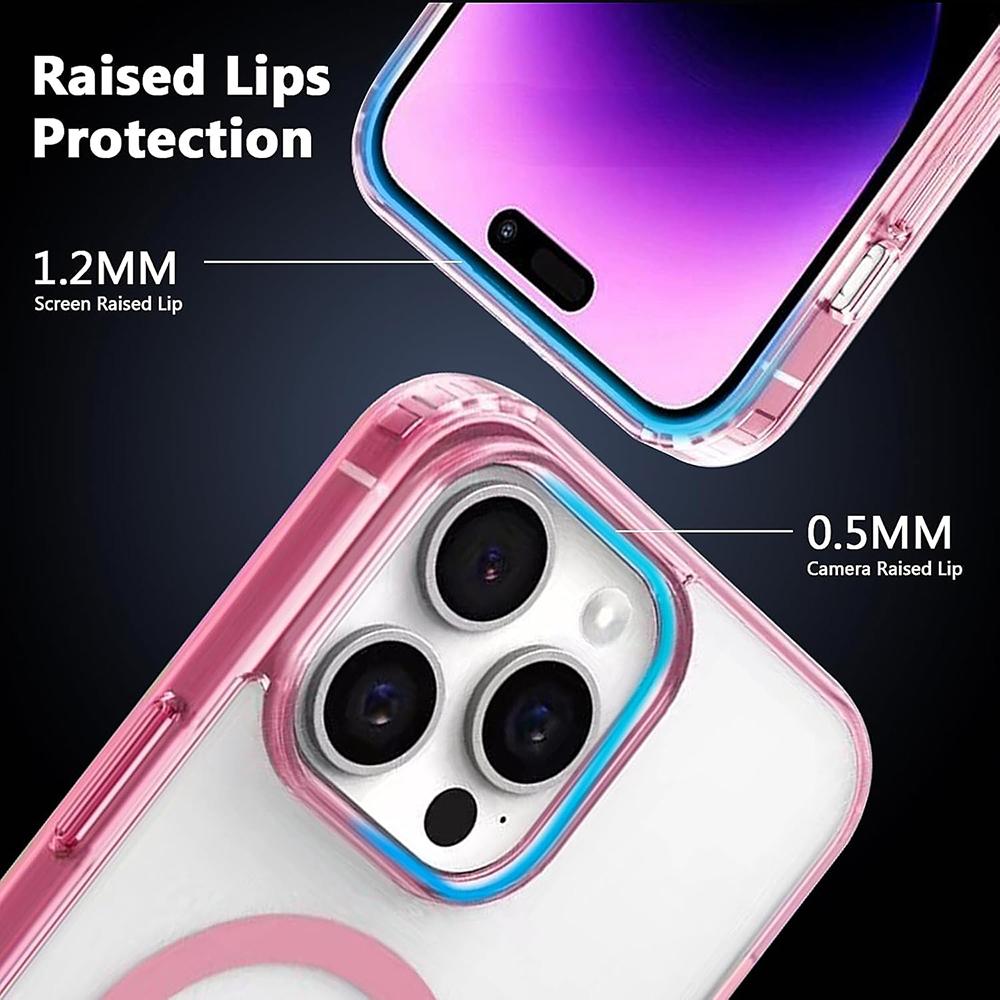 Strong Magnetic For Magsafa Hybrid Case For  iPhone 16 15 14 13 12 11 Pro Max Plus Mini Candy Color Matte Hard PC Cover Silicone