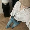French Heavy Industry White Embroidered Medium Sleeve Shirt Jacket Unique and Beautiful Shirt Top for Women's Early Spring Important Occasions