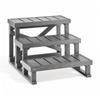 Hot Tub Steps 3-Step Spa Stairs 700 Mm Wide Step Ladder Outdoor, 160 Kg Capacity, Sturdy HIPS Plastic, Non-Slip Foot Pads, Easy Assembly