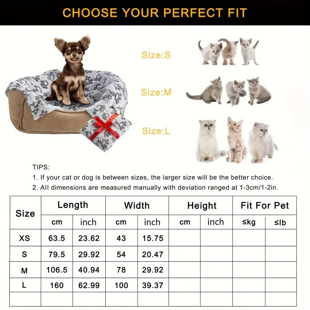 Soft Dog Blanket Washable, Cat Blanket for Indoor Cats Large Medium Small Dog Gifts Puppy Essentials (Grey) Bed