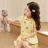 LUSON Mädchen Stickerei Polo Kleid Set