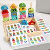 Montessori Wooden Animal Stacking & Dress Up Blocks Children's Early Education Change Clothes Dressing Game Colorful Puzzle