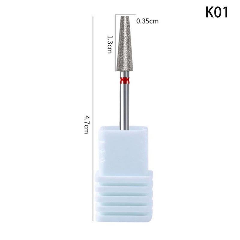 Diamond Nail Drill Bit Mill Cutter All For Manicure Machine Bit Tools Accessories Cuticle Clean For Removing Nail Gel