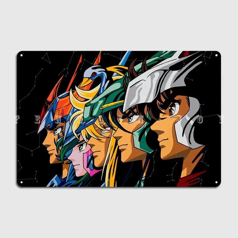 

Seiya Knights Ofthe Zodiac Metal Sign Wall Mural Club Bar Custom Plaques Tin Sign Posters 20x30cm
