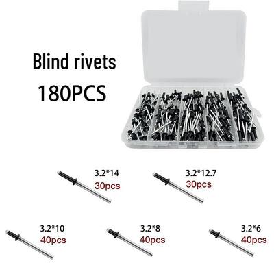 Cross 180PCS Pop Rivets Set - Ideal Fasteners for Construction & Metalworking.