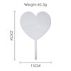 1PC  For Birthday Party Decoration Blank Wordless Circular Heart-shaped Chocolate Cake Dessert Plugin