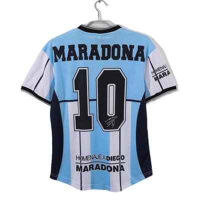 2001 Argentyna Koszulka Domowa Maradona Retro - Personalizowana i Konfigurowalna