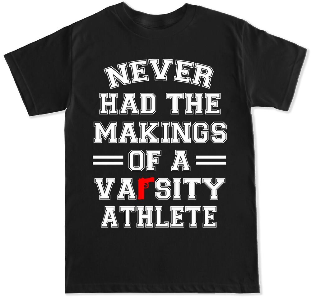 Спортивная футболка VARSITY ATHLETE ТОНИ СОПРАНО КРЕСТНЫЙ ОТЕЦ ФИЛЬМ СЕРИАЛ ФИЛЬМ СМЕШНОЙ МАФИЯ МУЖСКАЯ ФУТБОЛКА Унисекс Футболка XXXL