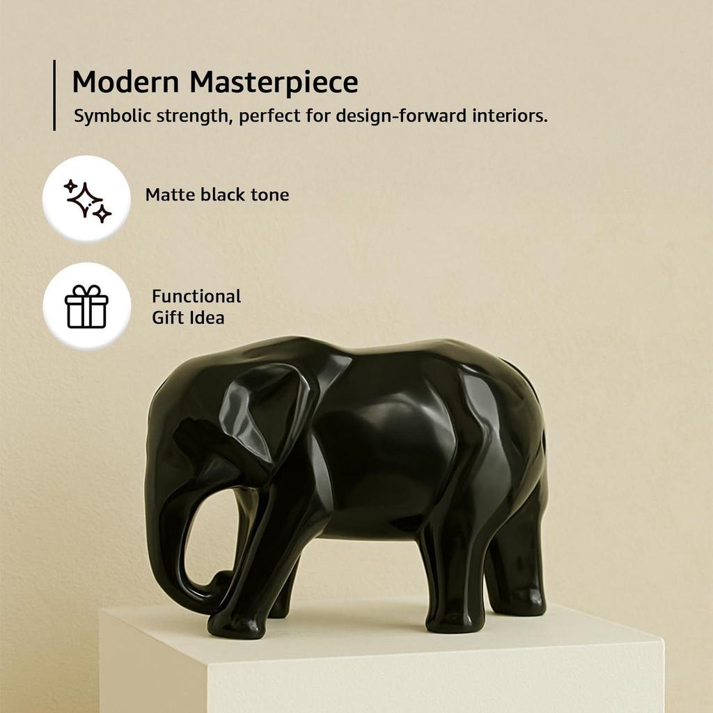 Bold Geometric Elephant Statue | A Modern Masterpiece for Your Space | Statement Décor with a Contemporary Edge