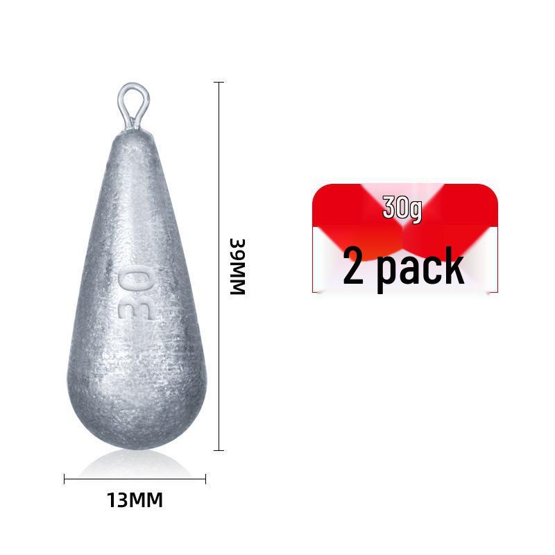 Aluminum Anti-Snagging Water-Drop Sinker for Long-Distance Off-Bottom Raft Fishing
