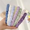 Stoff Satin Plissiertes Haarband für Damen Süßes Einfaches Stirnband Mode Haar Mädchen Reifen Kopfschmuck Haar Accessoires