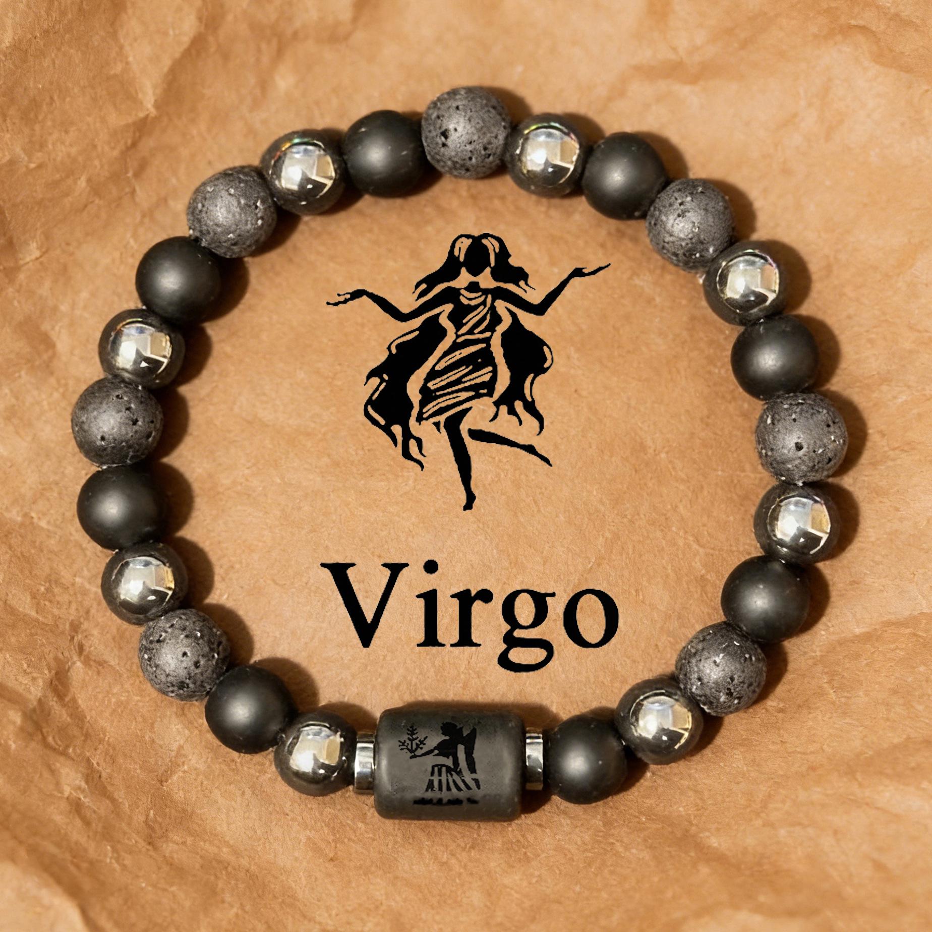 Twelve Constellations Adjustable Natural Stone Beaded Bracelet
