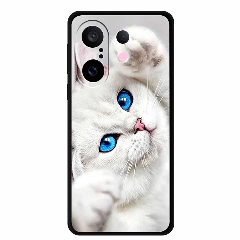 For Vivo X200 FE Case Rock Texture Phone Protective Cases Soft Silicone Cover for Vivo X200 FE X200FE 5G Bumper Lion Cat Coque Vivo X200 FE