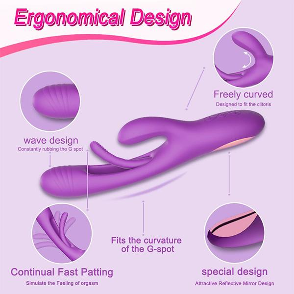 3-in-1 Female Vacuum Vibrator G-Spot Slap Clit Vibrator Sex Toy For Female