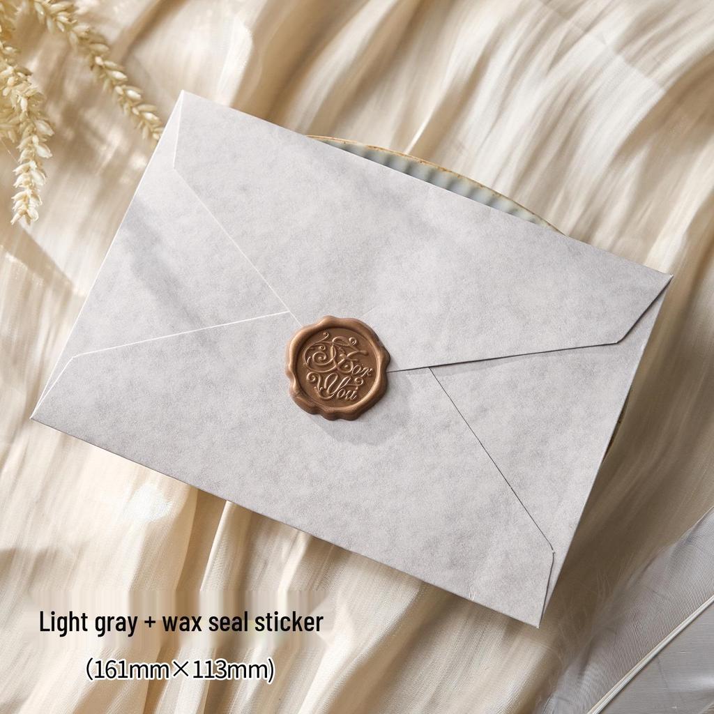 Romantic Retro Nostalgic Sheepskin Texture Stationery Set with Wax Seal Stamp for Artistic Love Letters and Invitations