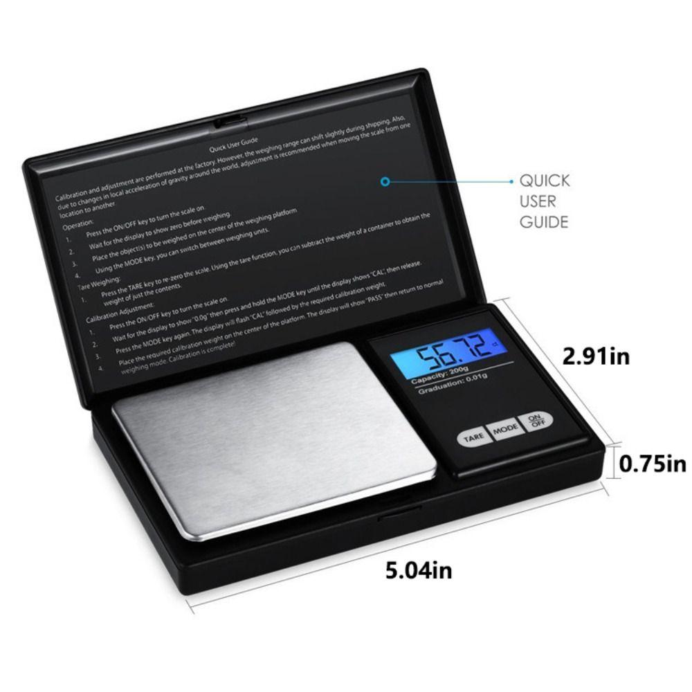0.01g Electronic Scales Stainless Steel Kitchen Scales Portable Coffee Scales