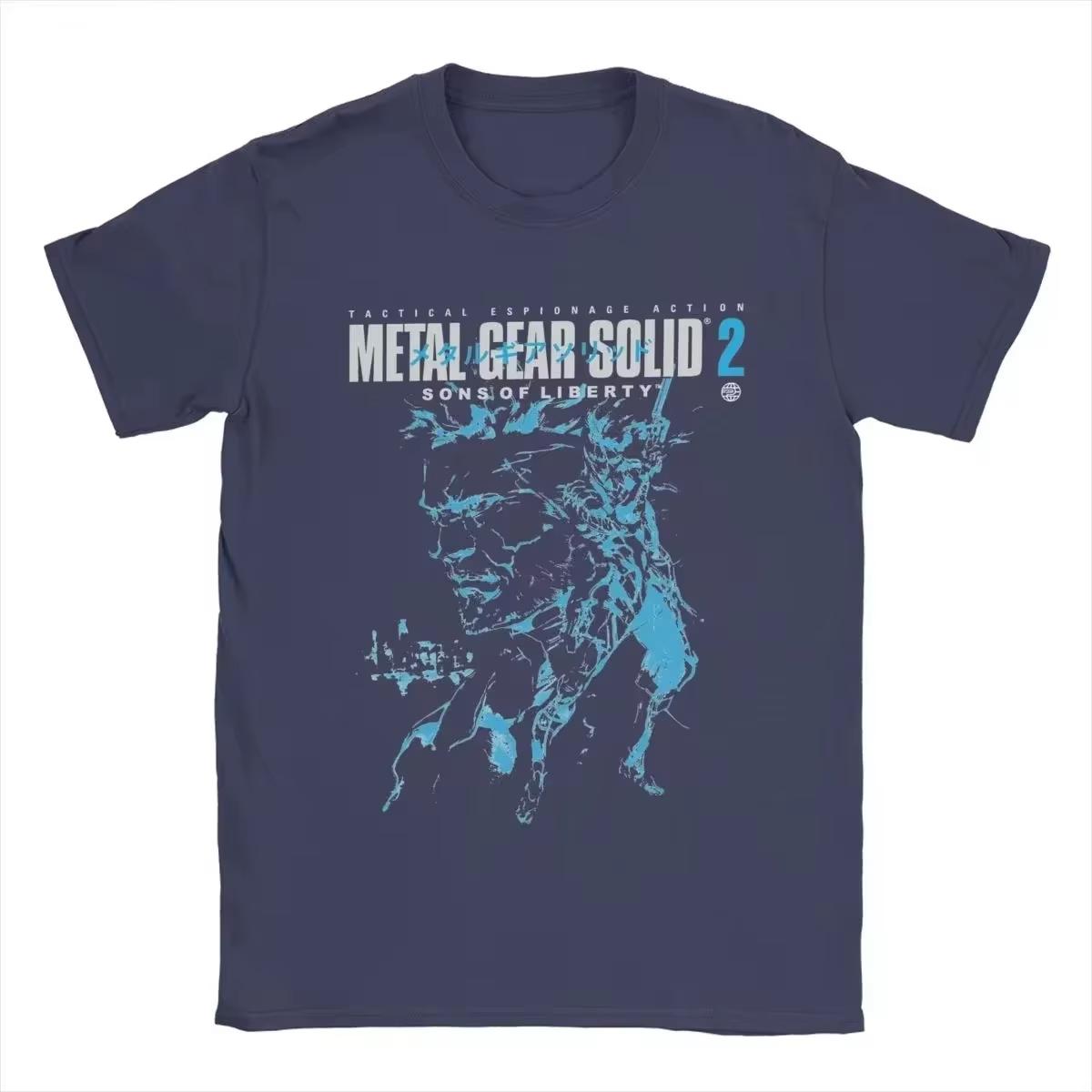 

Hipster MGS2 Snake and Raiden Metal Gear Solid T-Shirt Men Women Cotton T Shirts Short Sleeve Tees Unique Clothes Clothing 4XL