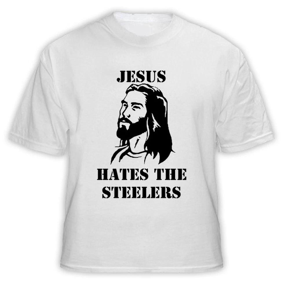 Jesus Hates The Steelers Football T Shirt S
