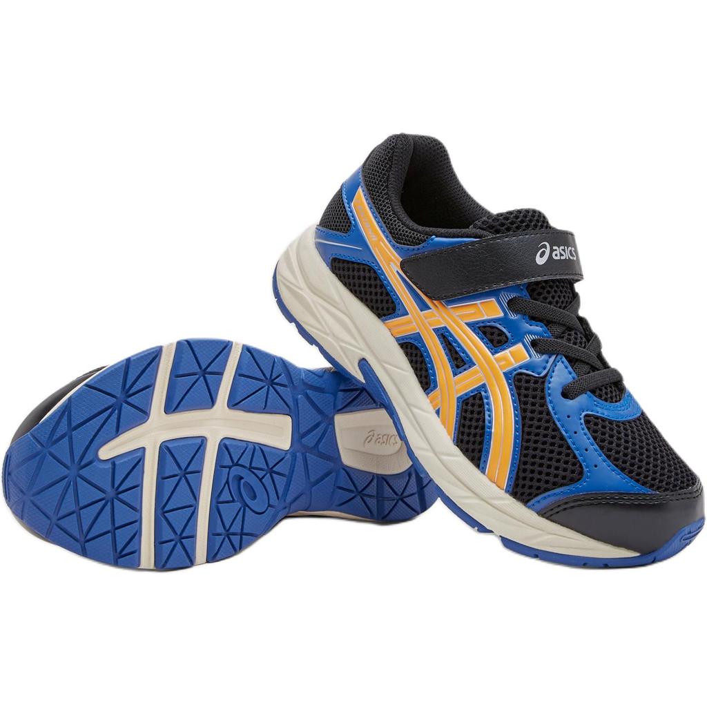 Asics Kids Running Shoes Lightweight Breathable Support Low Top Kids sneaker Black Blue 1014A377-001