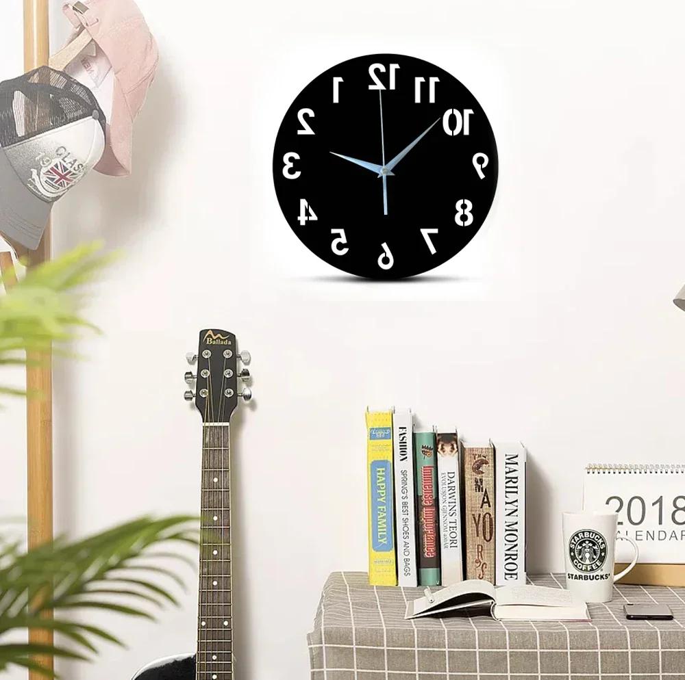 New arrive 3D acrylic mirror wall clocks quartz Needle watch modern horloge digital number clock home decor stickers SinglM8Y4D1