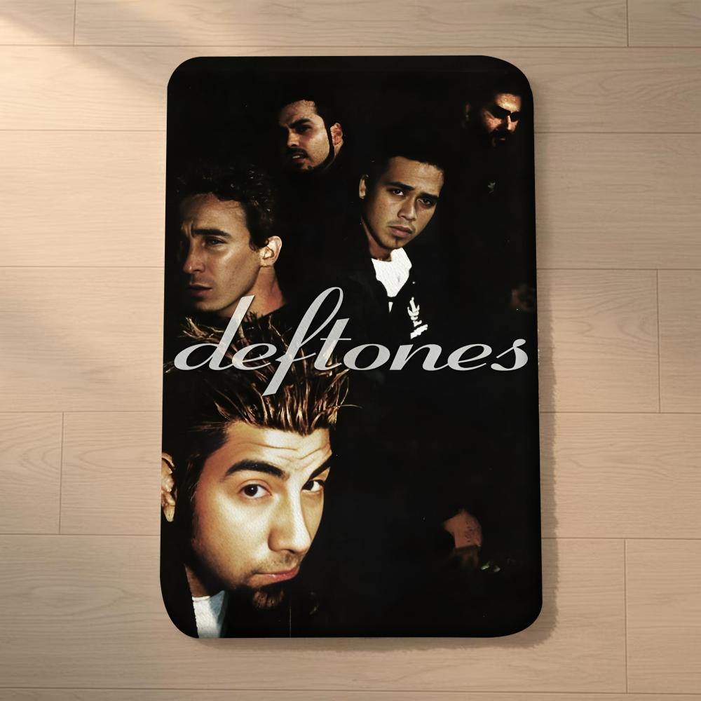 D-Deftones-Band Cool fashion Floor Mat Soft Thickened Non-Slip Door Mat for Living Room Home Decor Flannel Rugs 40x60cm