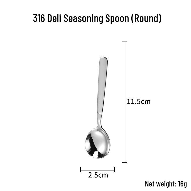 316 Edelstahl Besteckset: Suppenlöffel, Obstgabel, Schöpfkelle, Schaber für westliche Küche