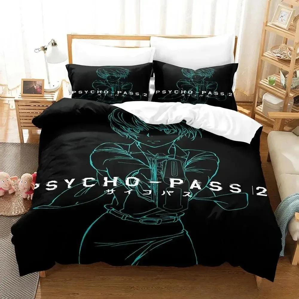 Psycho Pass New Anime Duvet Cover Pillowcase Bedding Set adult Youth Boys Single Twin Full Queen/King Size Bedroom gift