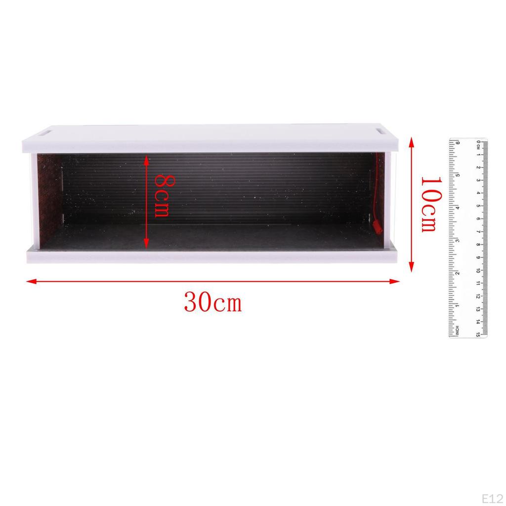 1/64 Parking Lot Showcase Container with LED Lights 11.81 x 5.51 3.94Inches Backdrop Protective