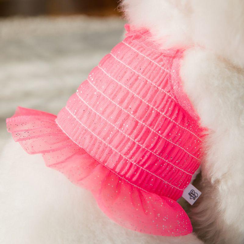 SALTYHEARTY Hello Crop Blouse NEON PINK