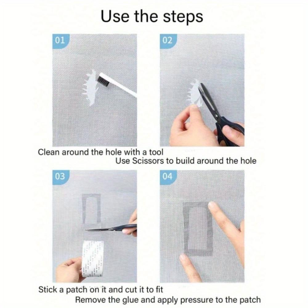 1Roll Screen Repair Subsidy Glass Tape,Covering Wire Mesh Tape,Window Screen Repair Kit Tape for Screen Door Tears and Window Screen