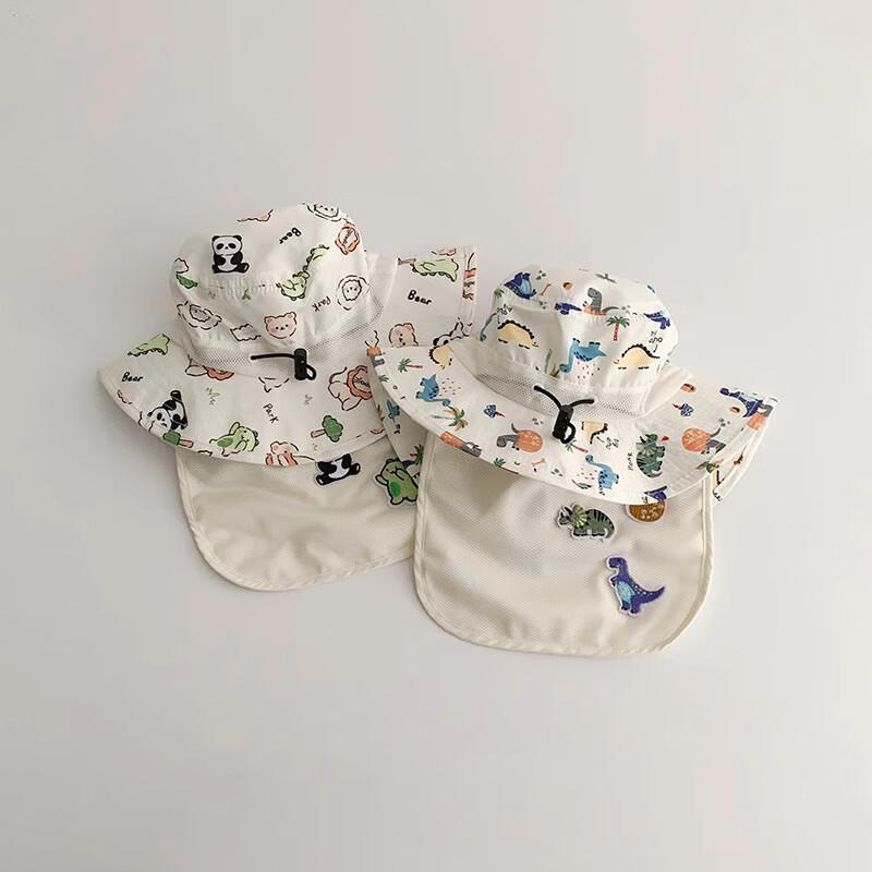 Children's Cartoon Wide Brim Beach Sun Hat