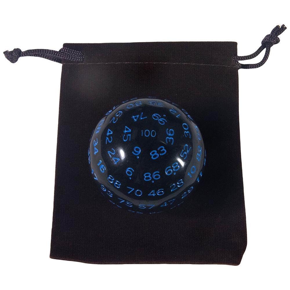 100 Sided Acrylic Dices D100 Dice with Bag for Table Board Role Playing Game Bar Club Tabletop Game Playing Board Game Accessories