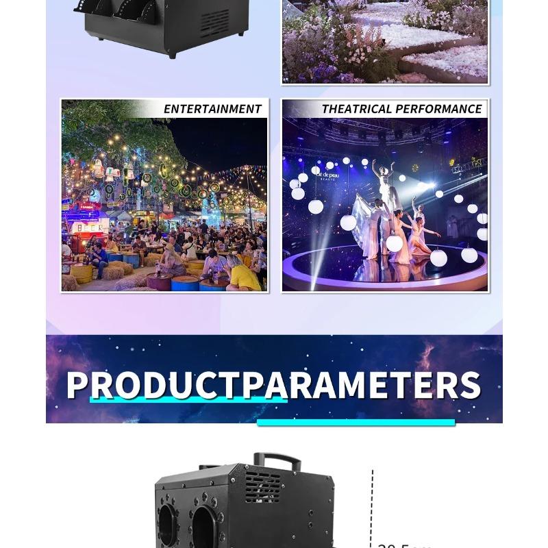 DMX512 Control LED Smoke Bubble Machine - EU 3000W 4/2 Holes for Professional Stage Wedding Effects