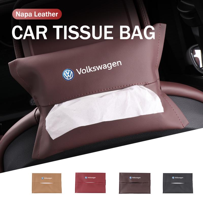 Car Tissue Box Seat Back Hanger Paper Towel Organize Bag For Volkswagen VW Passat Golf 4 5 6 Tiguan Polo Scirocco Jetta CC
