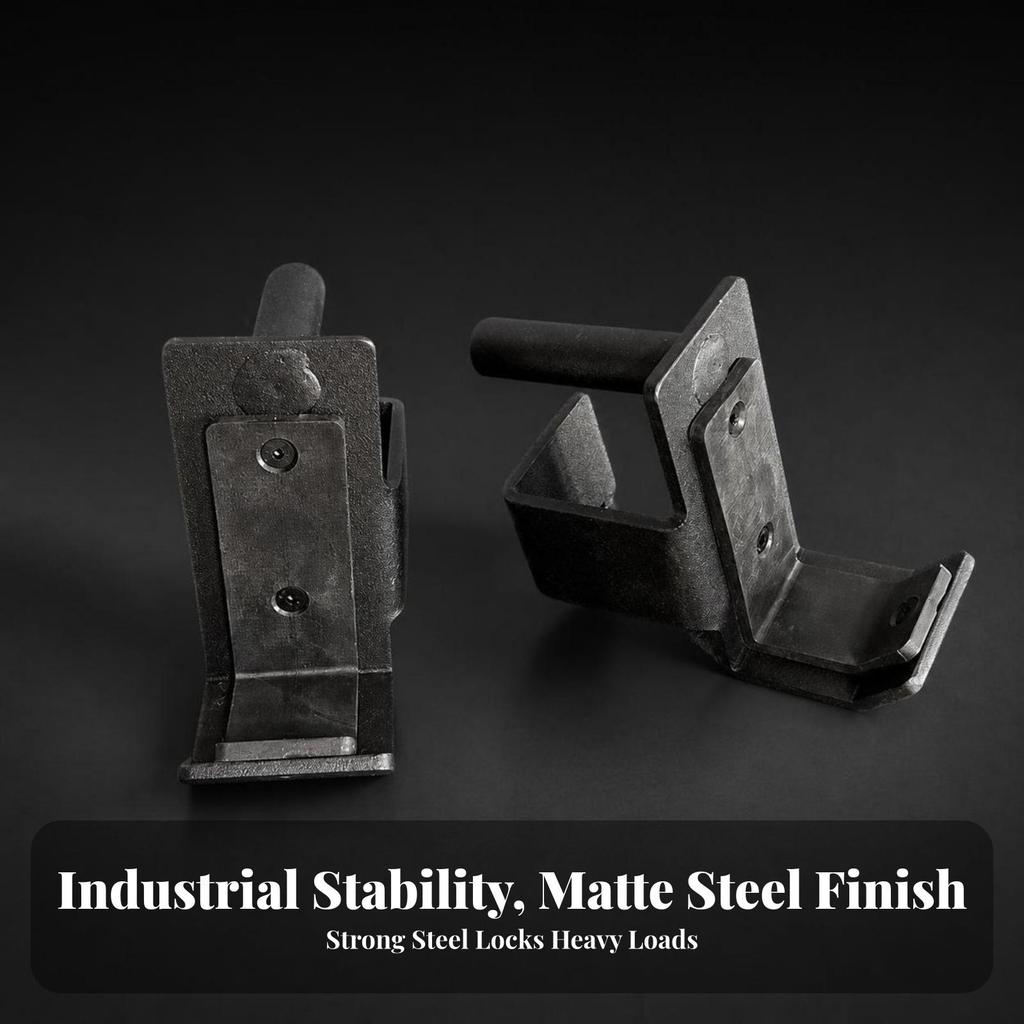 Barbell Safety Hooks Secure Power Rack J-Hooks Stable