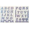 Plus Itooshi Hologram Decoration Stickers Silver 3D Lettering for Fan Activities 30 Sheets