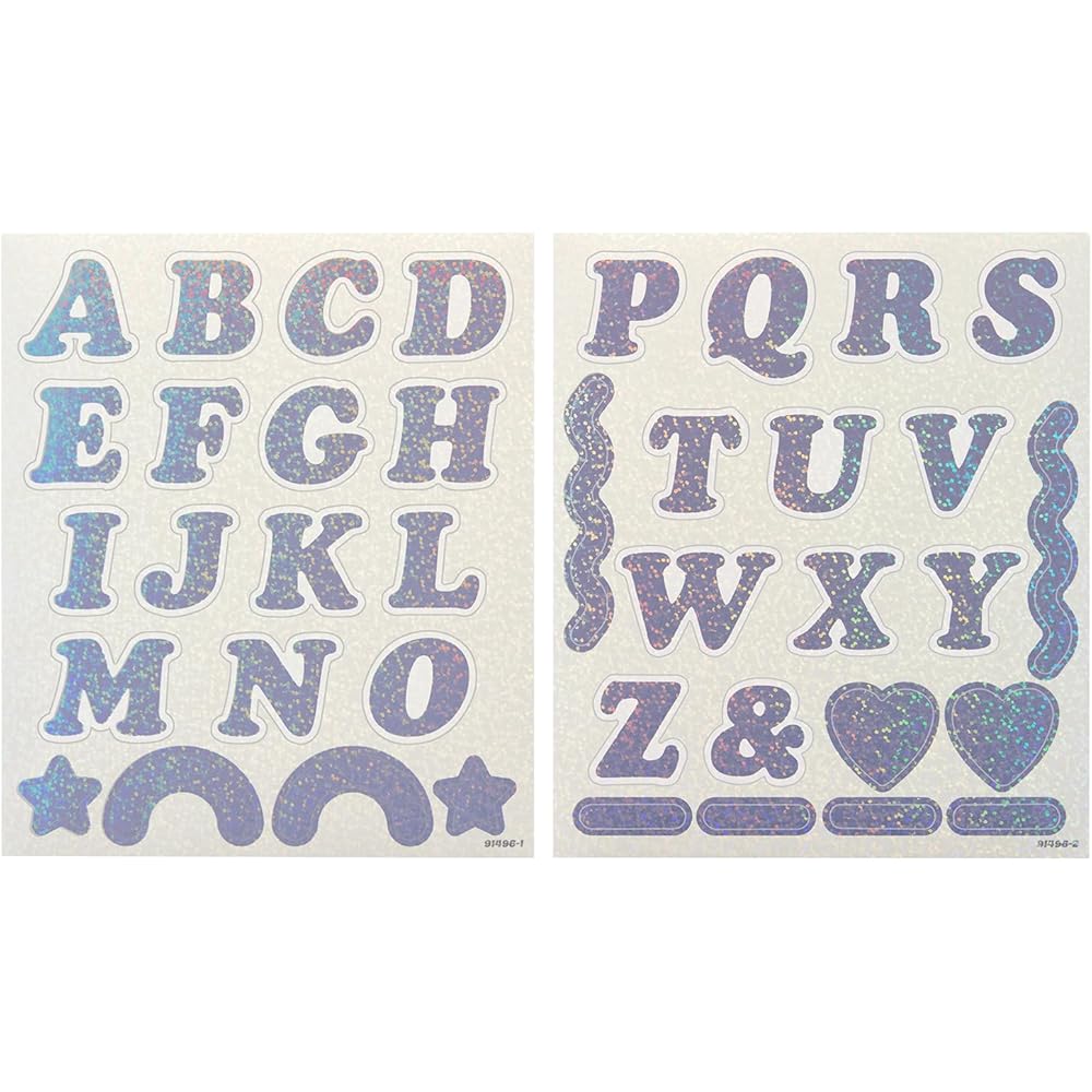 

Plus Itooshi Hologram Decoration Stickers Silver 3D Lettering for Fan Activities 30 Sheets