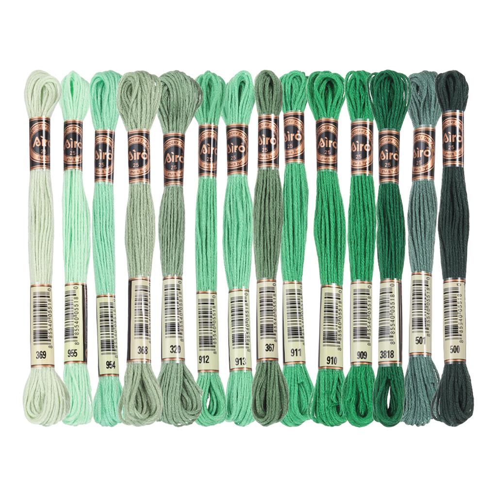 14 Skeins Embroidery Floss Cross Stitch Thread Polyester Embroidery Threads Bracelets String for Cross-Stitch Hand Embroidery