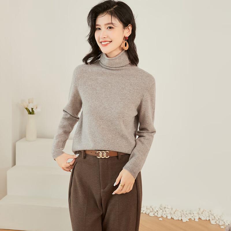 Jinjuju 100% Merino Wool Turtleneck Sweater