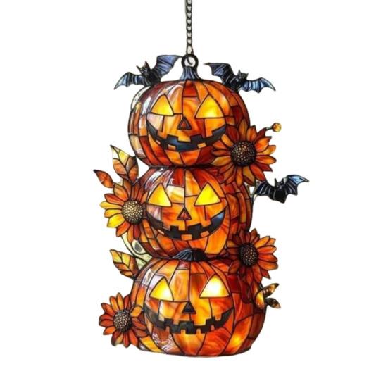 Halloween Hengende Anheng Håndmalt Glassmaleri Vinduspynt med Snor Lett å Henge Solfanger Innendørs Vindusdekorasjon