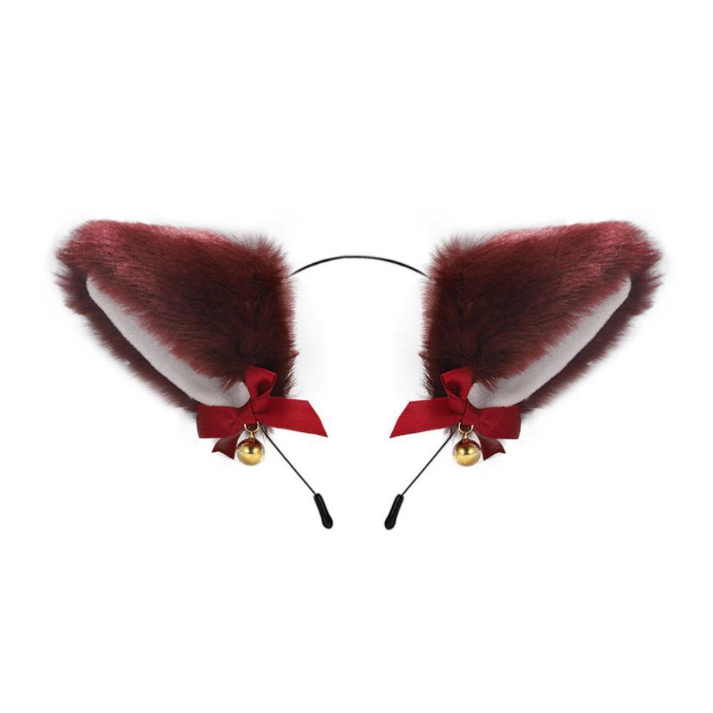 Realistic Plush Cat Ears Headband Furry Cosplay Hair Hoop Anime Headband Daily Wear