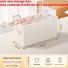 Cotton Linen Foldable Clothes Storage Box With Lid For Bedroom Organization