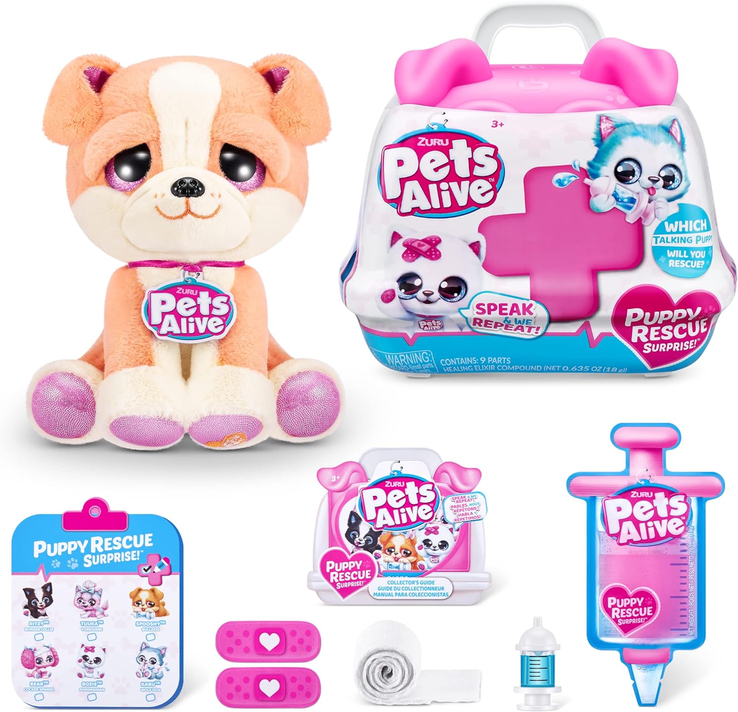 

Новая кукла-сюрприз Pets Alive Pet Shop Surprise S3 Puppy Rescue Pomeranian ZURU Puppy Plush Electronic Speak and Repeat