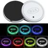 2026 Hot Car Sticker 2PCS /set Car Water Coaster 7 Colors Ambient Light Car Cup Holder Mat for Kia Rio 3 Soul Picanto EV6 Cerato