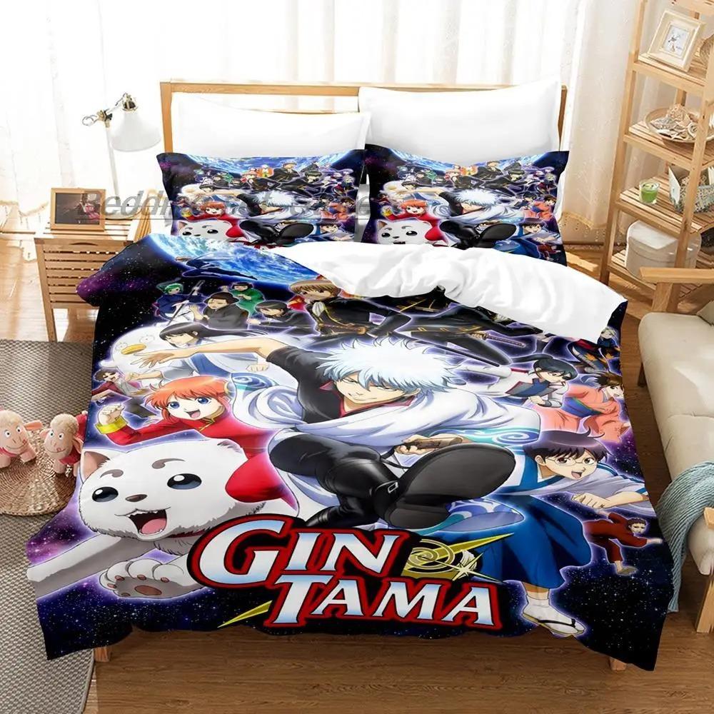 Gintama Bedding Set Single Twin Full Queen King Size Bed Set Aldult Kid Bedroom Duvetcover Sets 3D Print Anime Bed Sheet Set